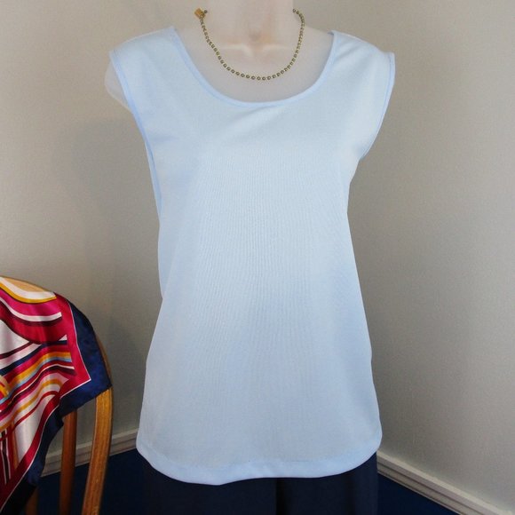 National Tops - Basic Sky Blue Tank Top